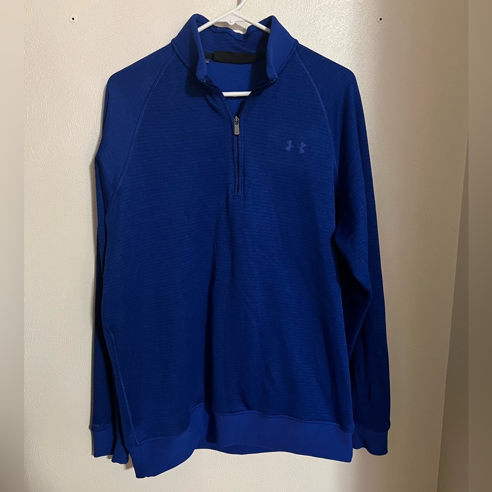 UNDER ARMOUR Classic ColdGear Storm Casual 1/4‎ Zip Pullover Blue Men's Size XL